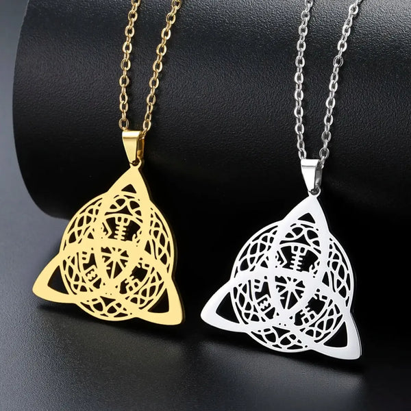 Celtic Triquetra Trinity Knot Pendant Necklace Norse Viking Symbol Amulet Jewelry-MoonChildWorld
