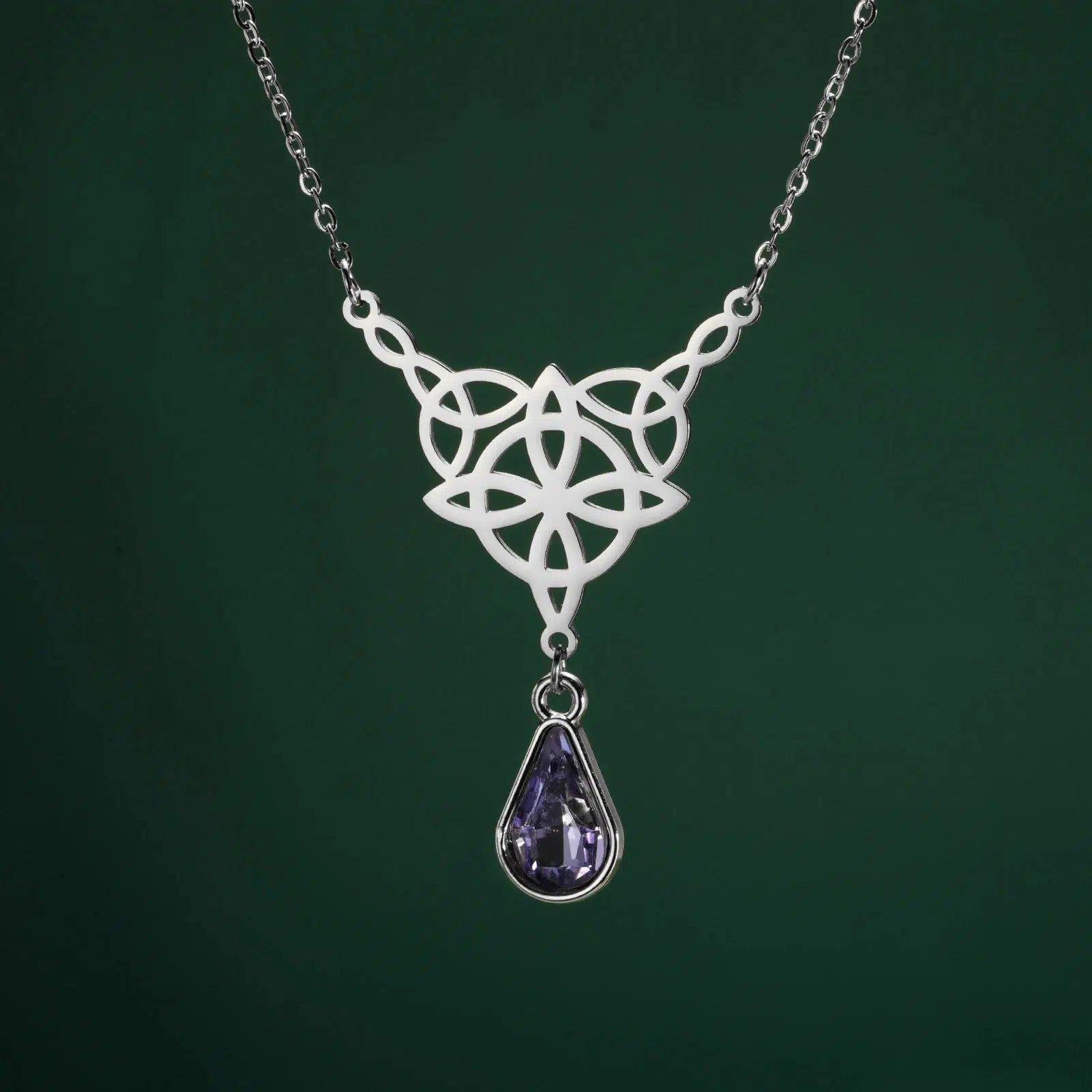Celtics Knot Necklace Crystal Witch Jewelry-MoonChildWorld