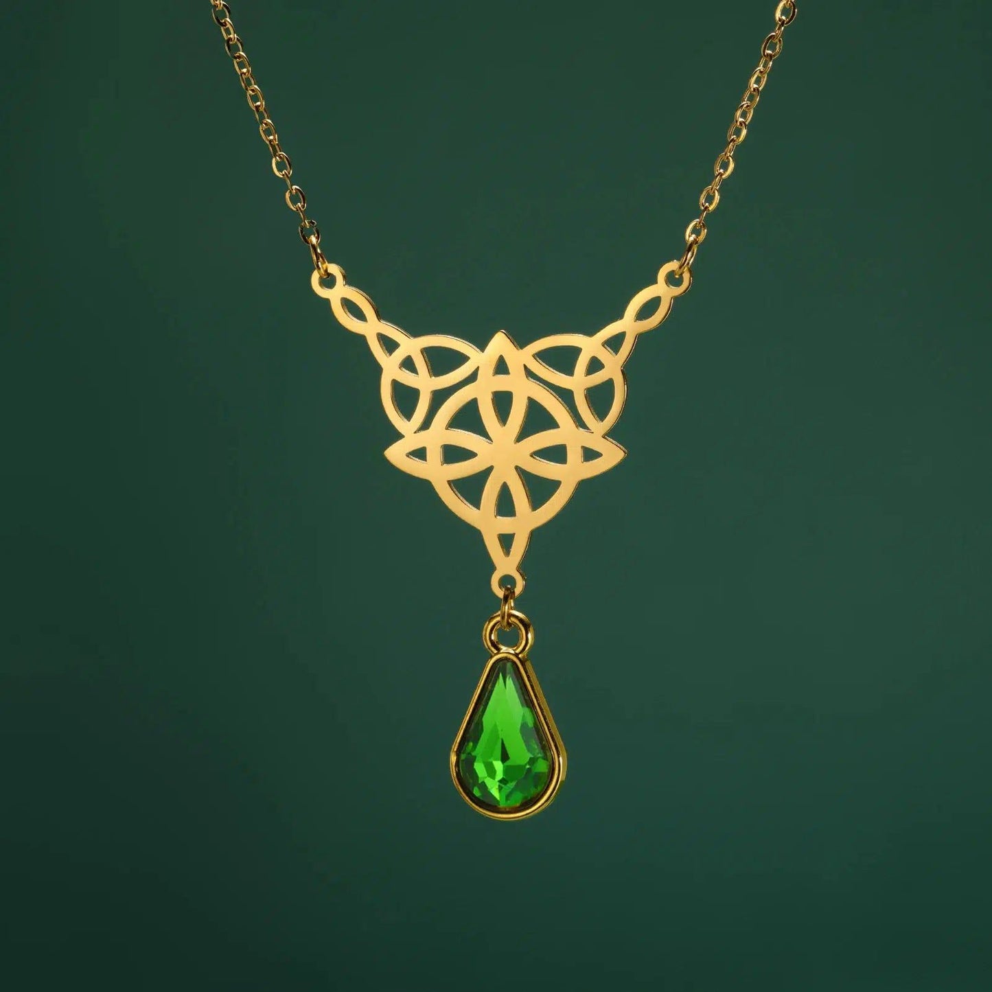 Celtics Knot Necklace Crystal Witch Jewelry-MoonChildWorld