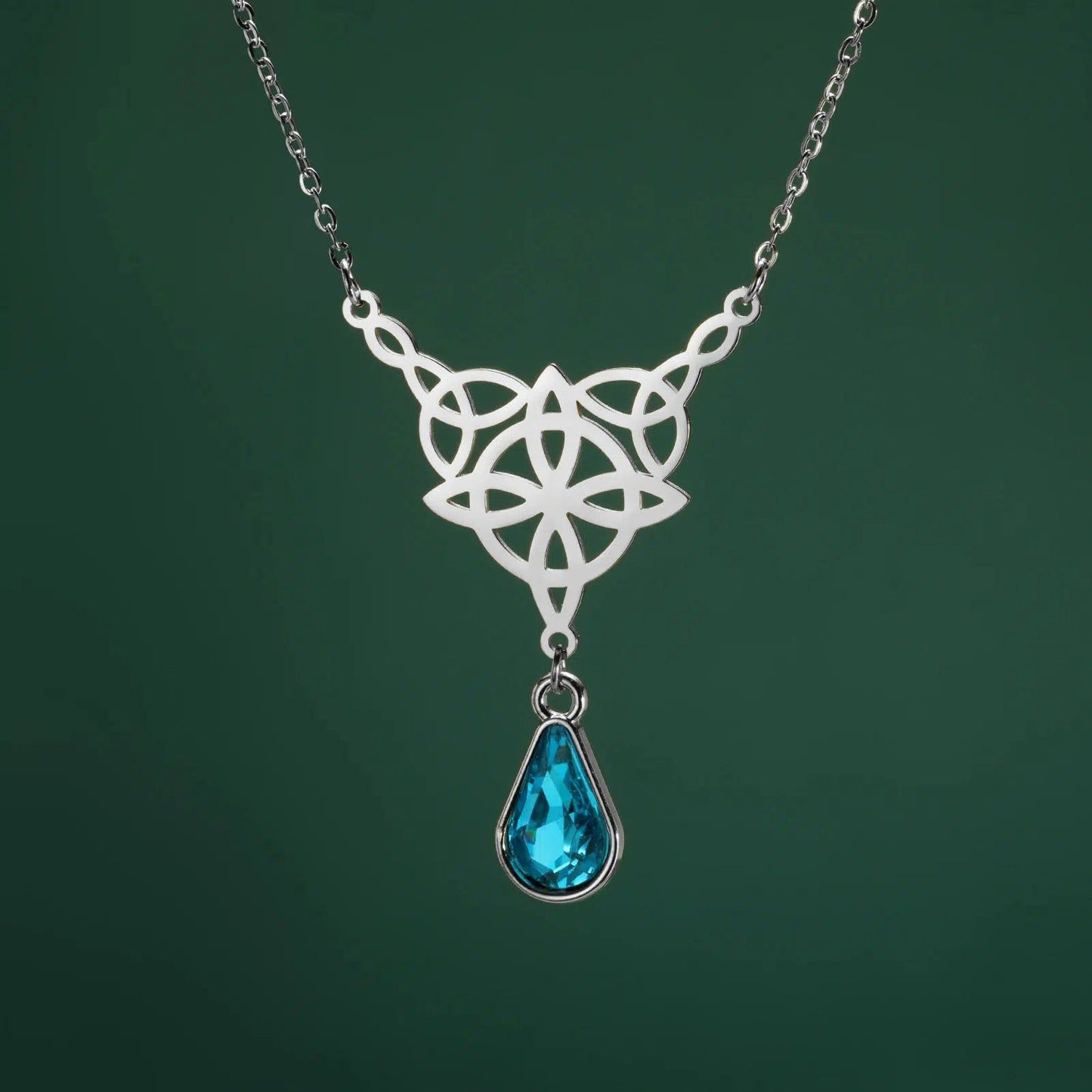 Celtics Knot Necklace Crystal Witch Jewelry-MoonChildWorld