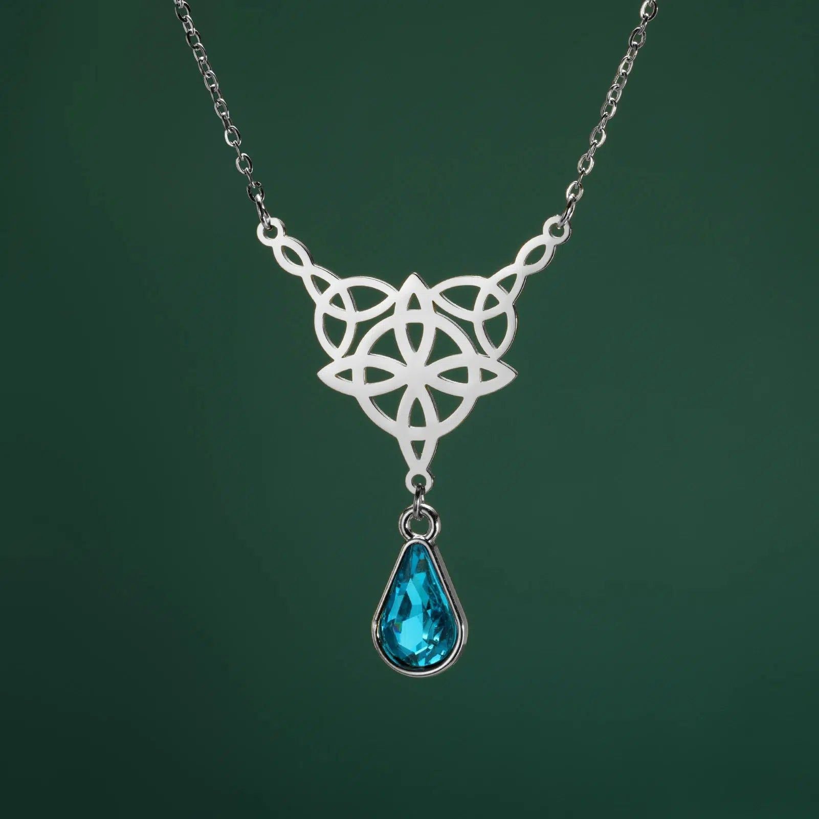 Celtics Knot Necklace Crystal Witch Jewelry-MoonChildWorld