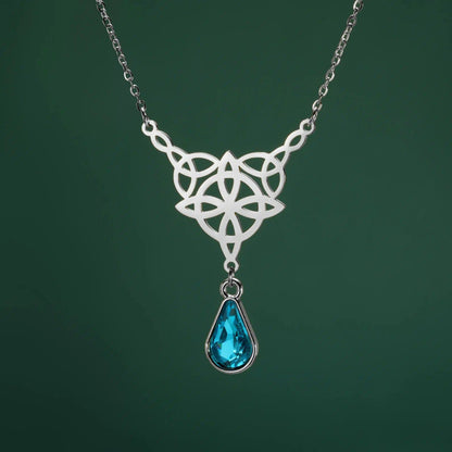 Celtics Knot Necklace Crystal Witch Jewelry-MoonChildWorld