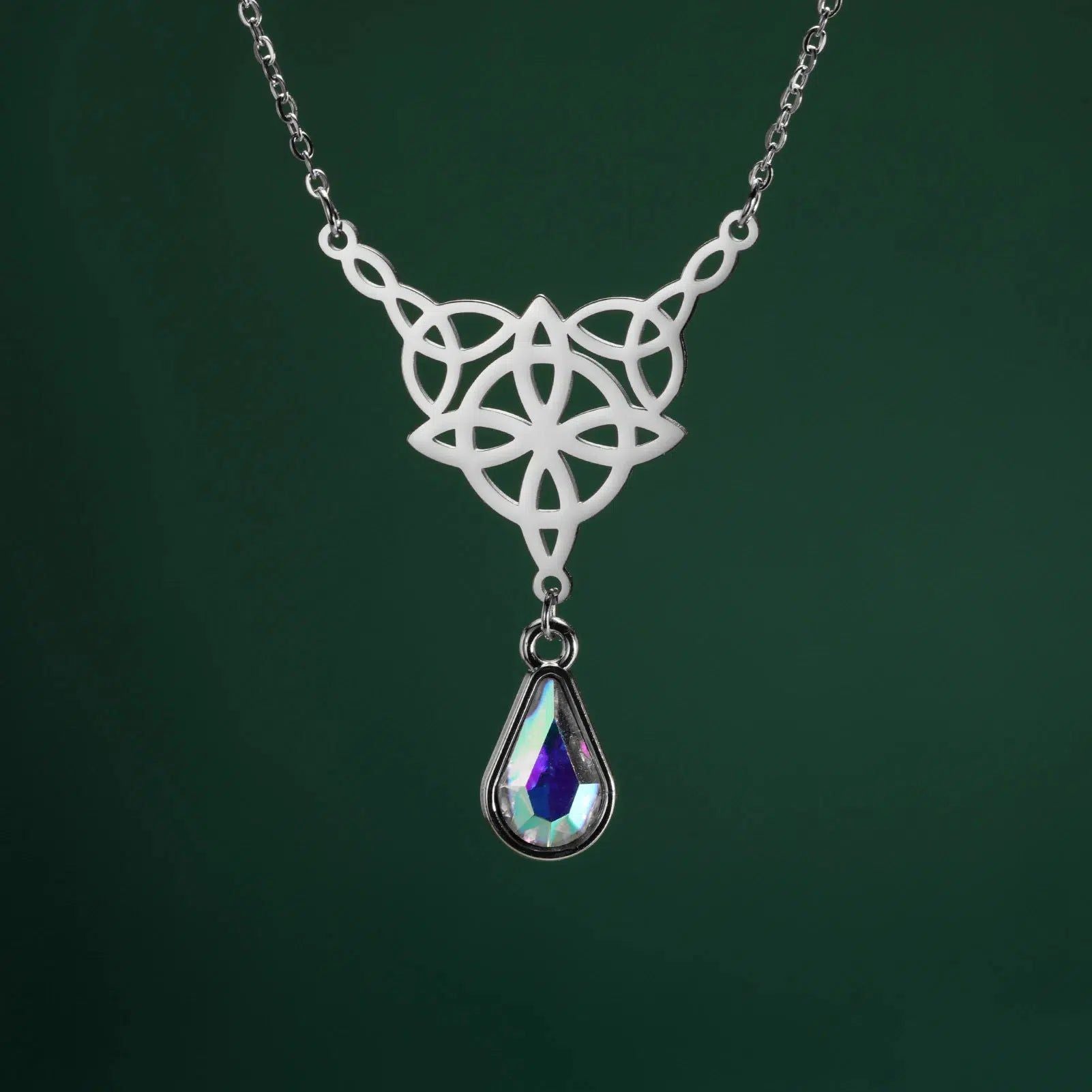 Celtics Knot Necklace Crystal Witch Jewelry-MoonChildWorld