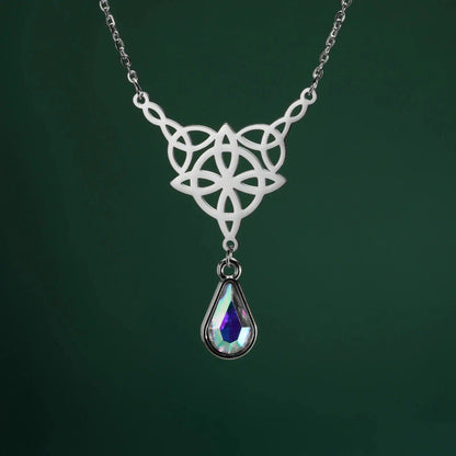 Celtics Knot Necklace Crystal Witch Jewelry-MoonChildWorld