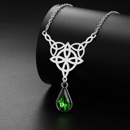 Celtics Knot Necklace Crystal Witch Jewelry-MoonChildWorld