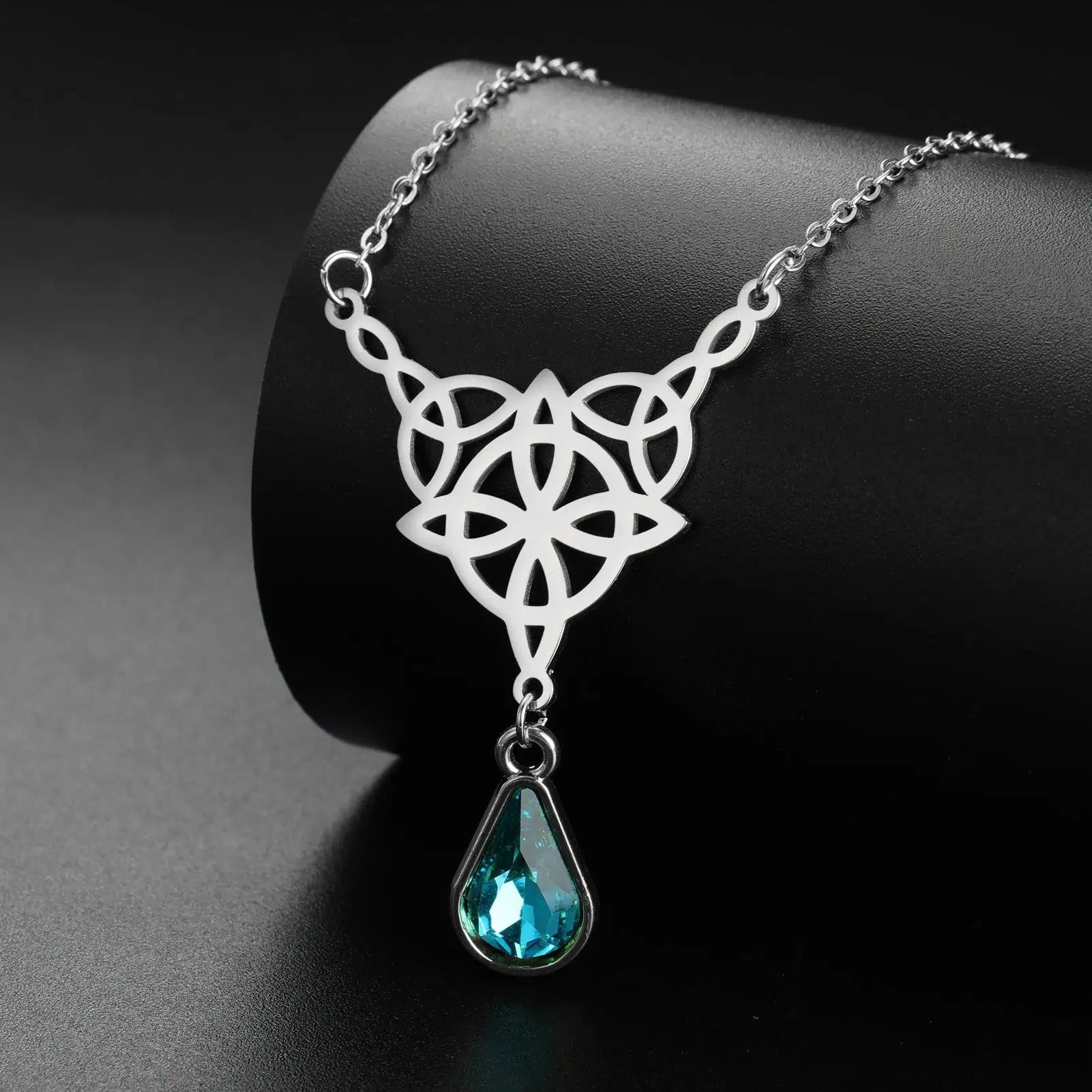 Celtics Knot Necklace Crystal Witch Jewelry-MoonChildWorld