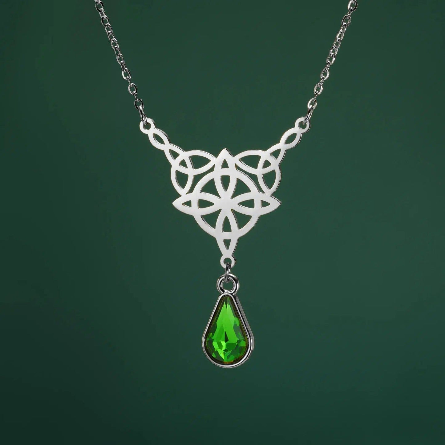 Celtics Knot Necklace Crystal Witch Jewelry-MoonChildWorld