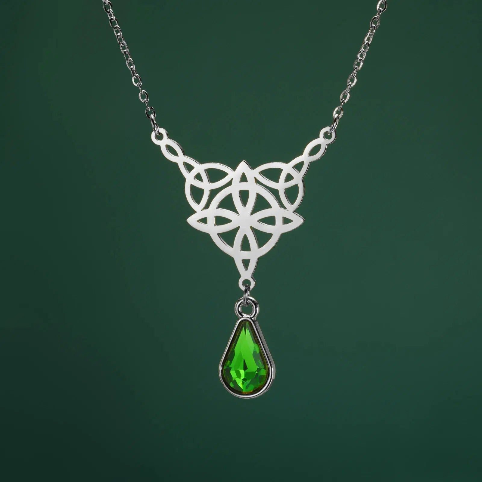 Celtics Knot Necklace Crystal Witch Jewelry-MoonChildWorld