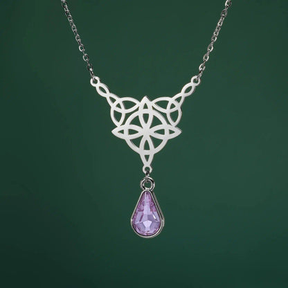 Celtics Knot Necklace Crystal Witch Jewelry-MoonChildWorld