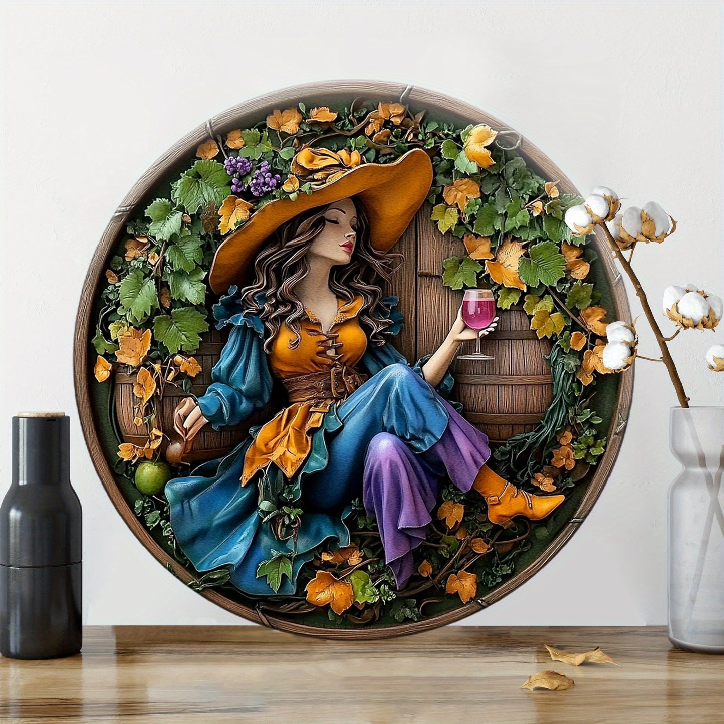Charming Harvest Festival Witch Metal Sign Pagan Home Decor-MoonChildWorld