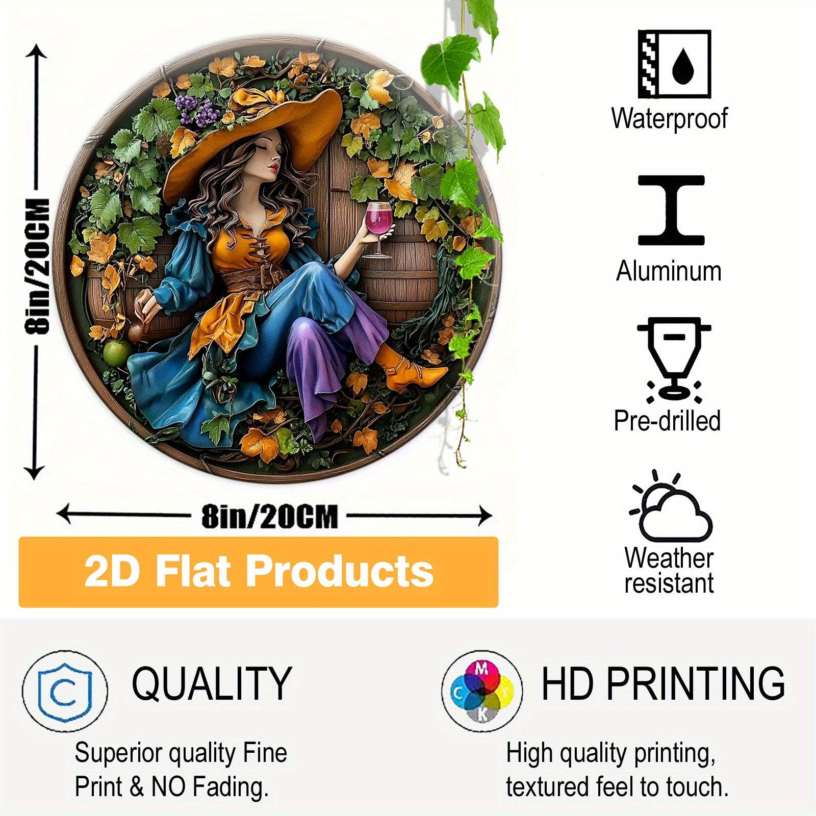 Charming Harvest Festival Witch Metal Sign Pagan Home Decor-MoonChildWorld