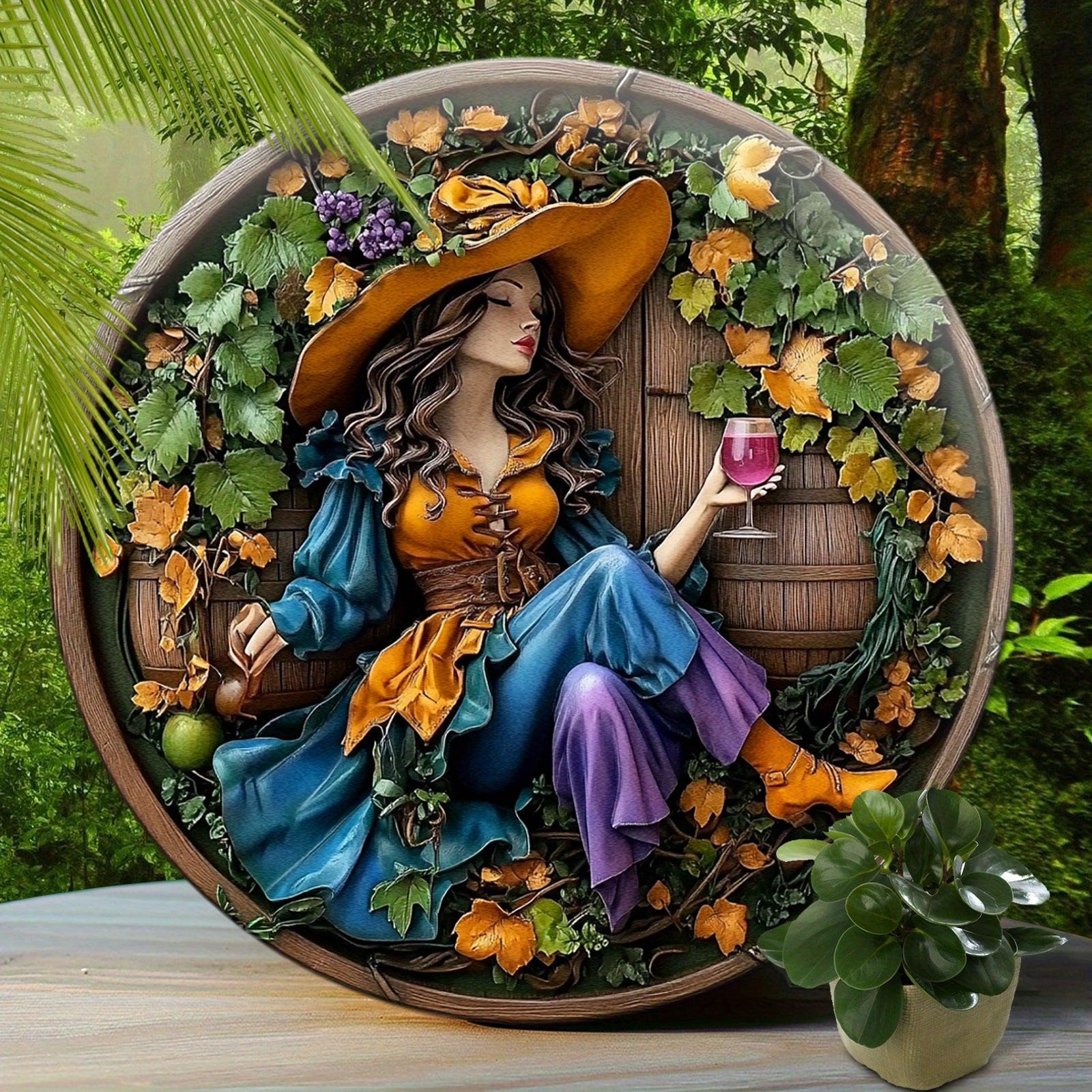 Charming Harvest Festival Witch Metal Sign Pagan Home Decor-MoonChildWorld