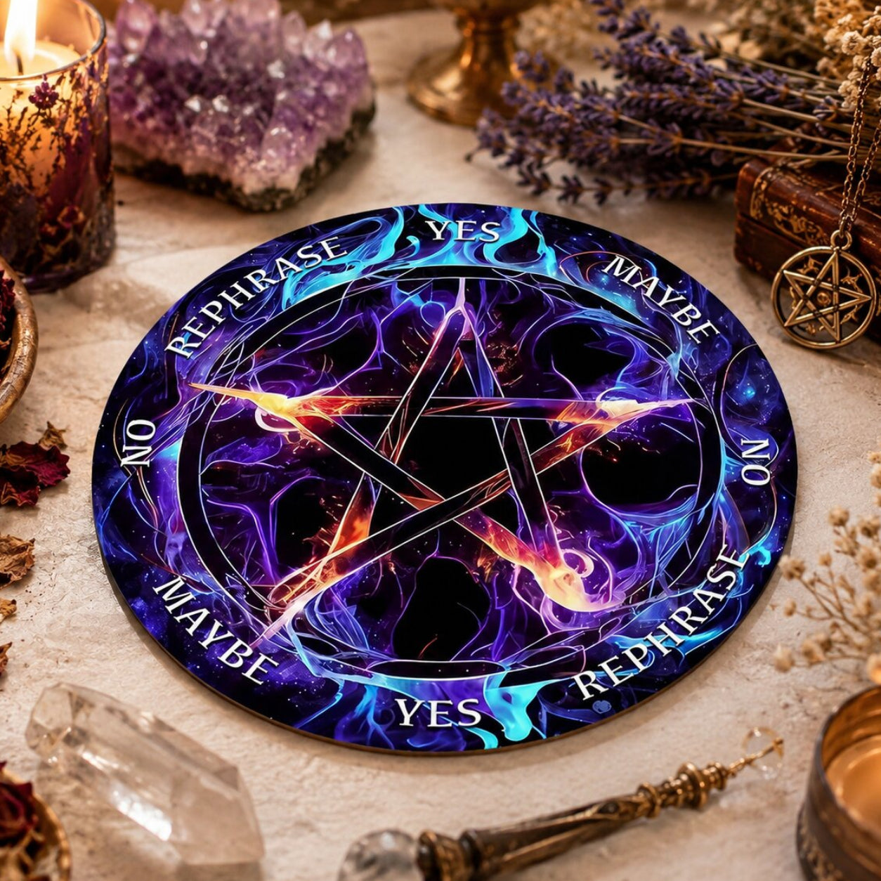 Crystal Star Astrology Pendulum Board for Scrying