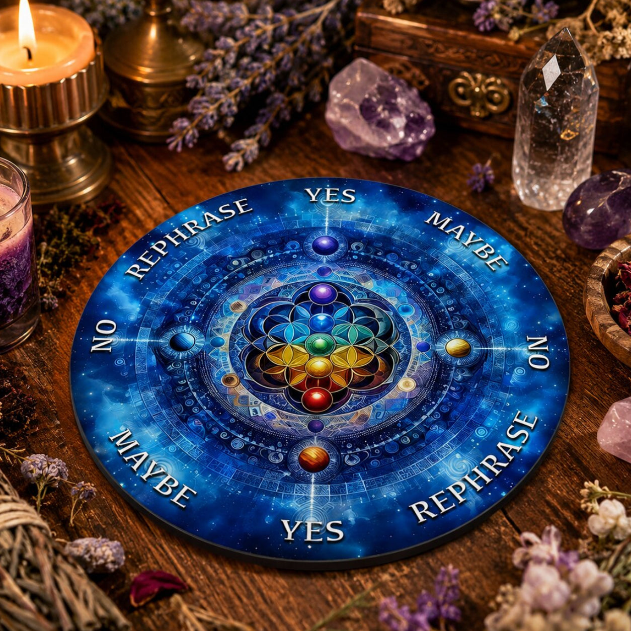Crystal Star Astrology Pendulum Board for Scrying
