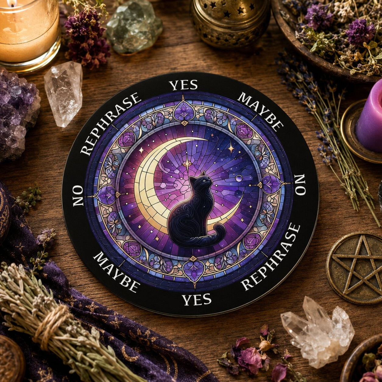 Crystal Star Astrology Pendulum Board for Scrying