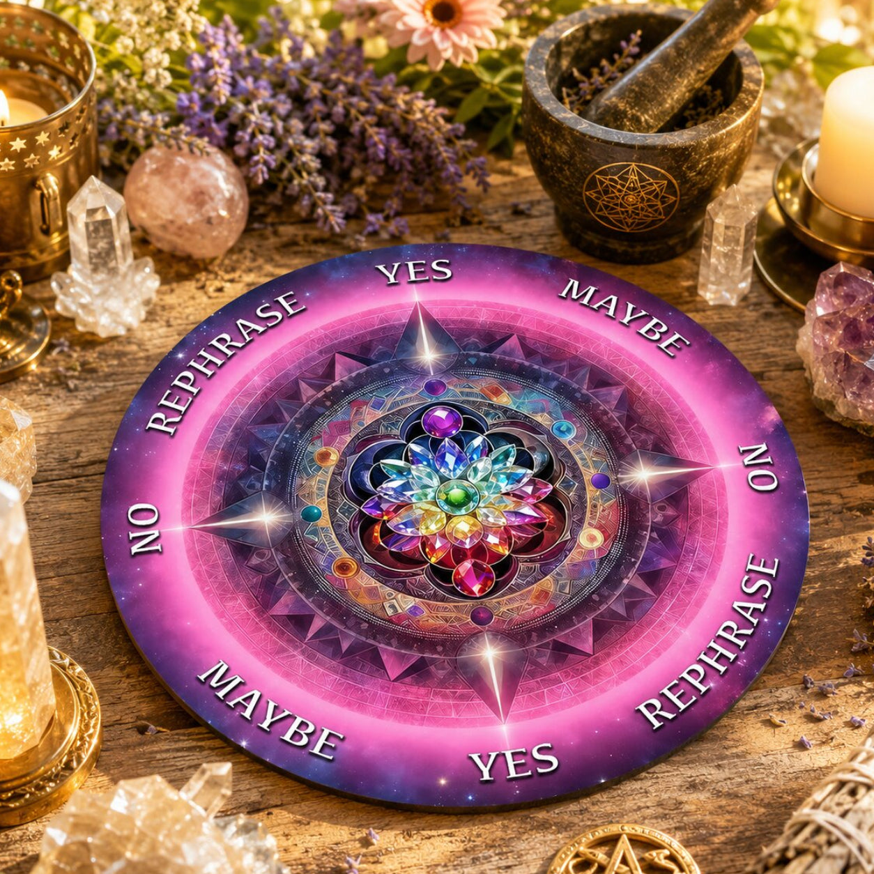 Crystal Star Astrology Pendulum Board for Scrying
