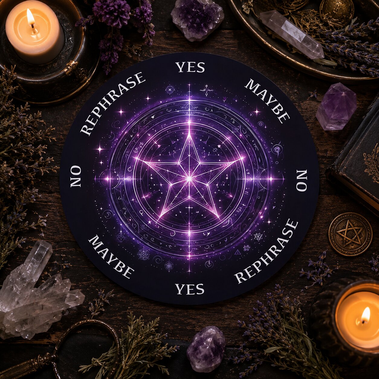 Crystal Star Astrology Pendulum Board for Scrying