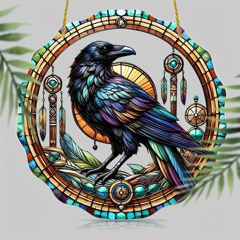 Christmas Suncatcher Mystic window decor Witchy suncatcher Witch Hanging Ornament-MoonChildWorld