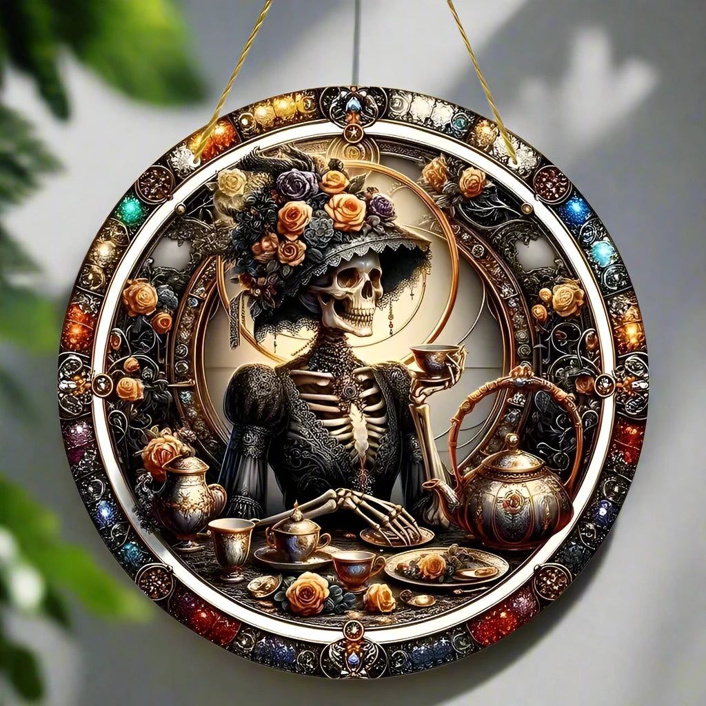 Christmas Suncatcher Mystic window decor Witchy suncatcher Witch Hanging Ornament-MoonChildWorld
