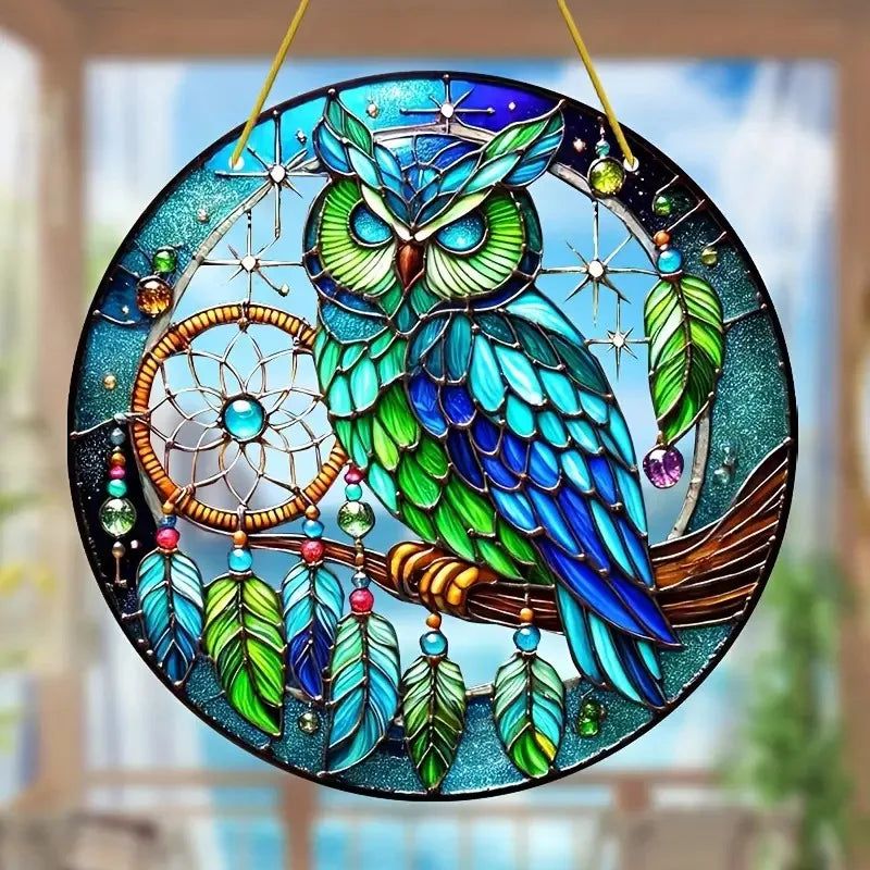 Christmas Suncatcher Mystic window decor Witchy suncatcher Witch Hanging Ornament-MoonChildWorld