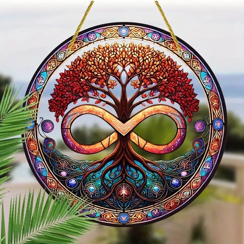 Christmas Suncatcher Mystic window decor Witchy suncatcher Witch Hanging Ornament-MoonChildWorld