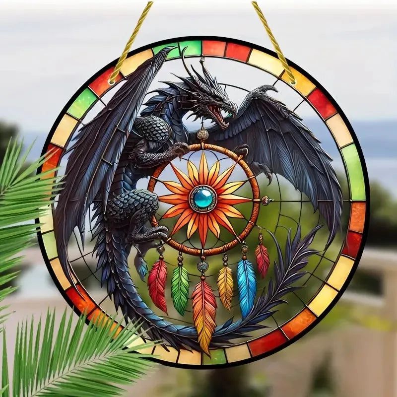 Christmas Suncatcher Mystic window decor Witchy suncatcher Witch Hanging Ornament-MoonChildWorld