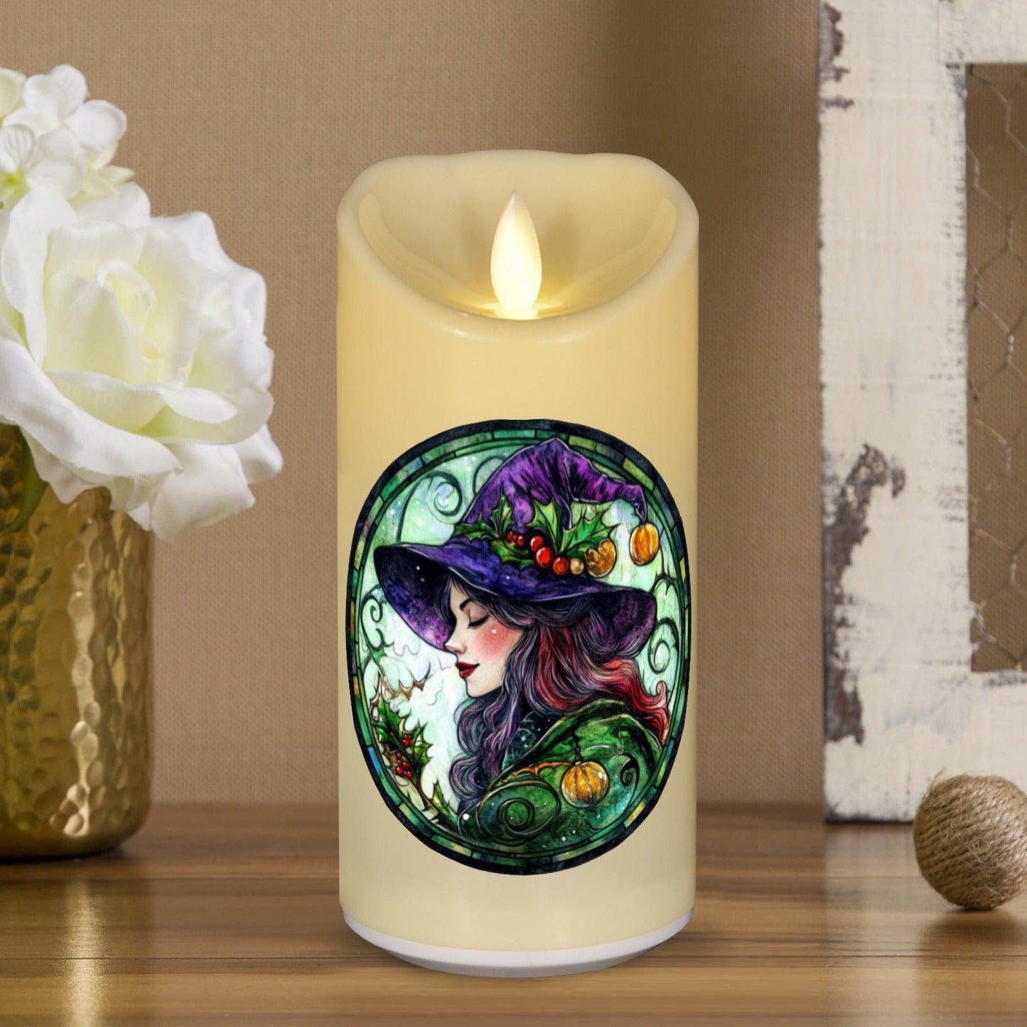 Christmas Witch Flameless LED Candle-MoonChildWorld