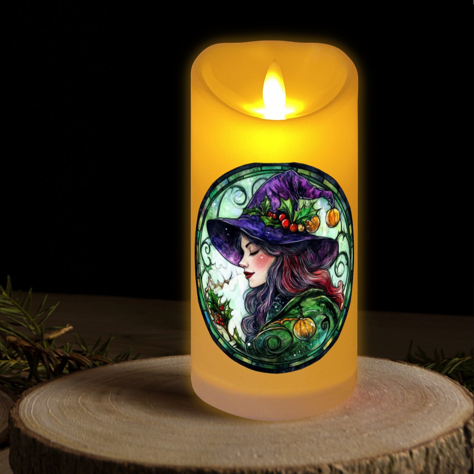 Christmas Witch Flameless LED Candle-MoonChildWorld