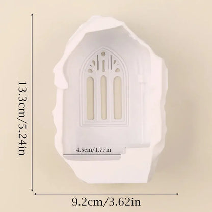 Church Arch Window Witchy Wall Decor Candle Holder For Gothic Dark Room-MoonChildWorld