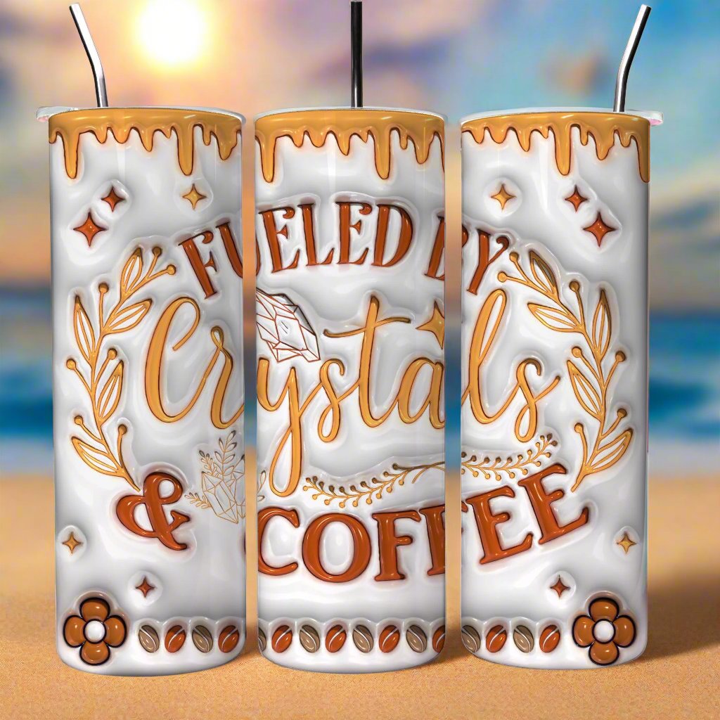 Coffee Witchy Skinny Tumbler with Lid and Straw-MoonChildWorld