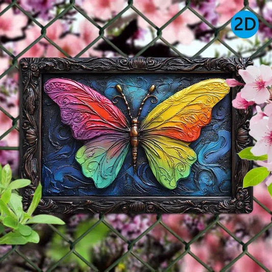 Colorful Butterfly Wall Art Butterfly Metal Sign for Gothic Decor-MoonChildWorld