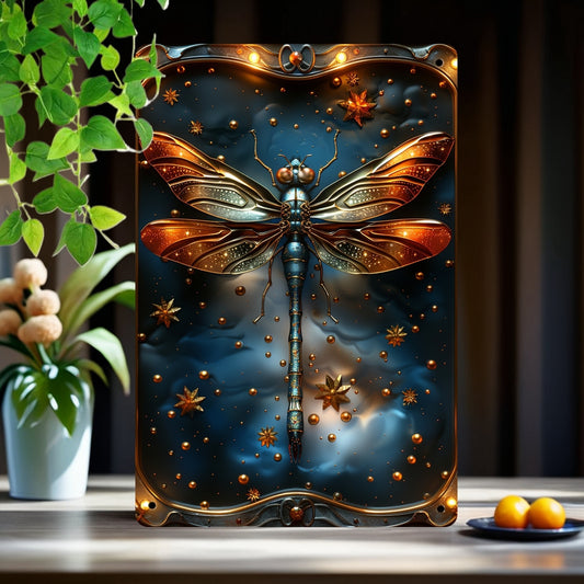 Vintage Dragonfly Wall Decor Dragonfly Metal Sign Insect Home Decor-MoonChildWorld