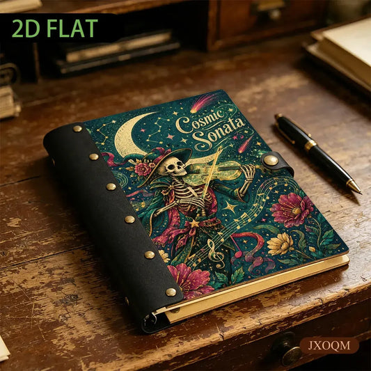 Cosmic Skeleton Violin Journal - gothic gifts - MoonChildWorld