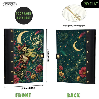 Cosmic Skeleton Violin Journal - Book of Shadows - MoonChildWorld