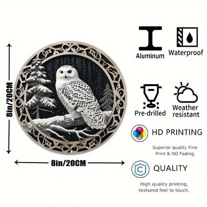 Snowy Owl Metal Sign Mystical Home Decor-MoonChildWorld