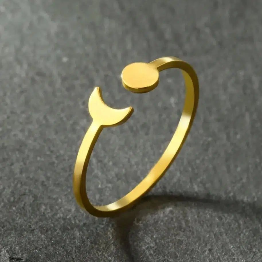 Crescent Moon Ring-MoonChildWorld