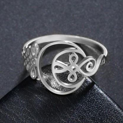 Crescent Moon Ring Spiritual Jewelry-MoonChildWorld