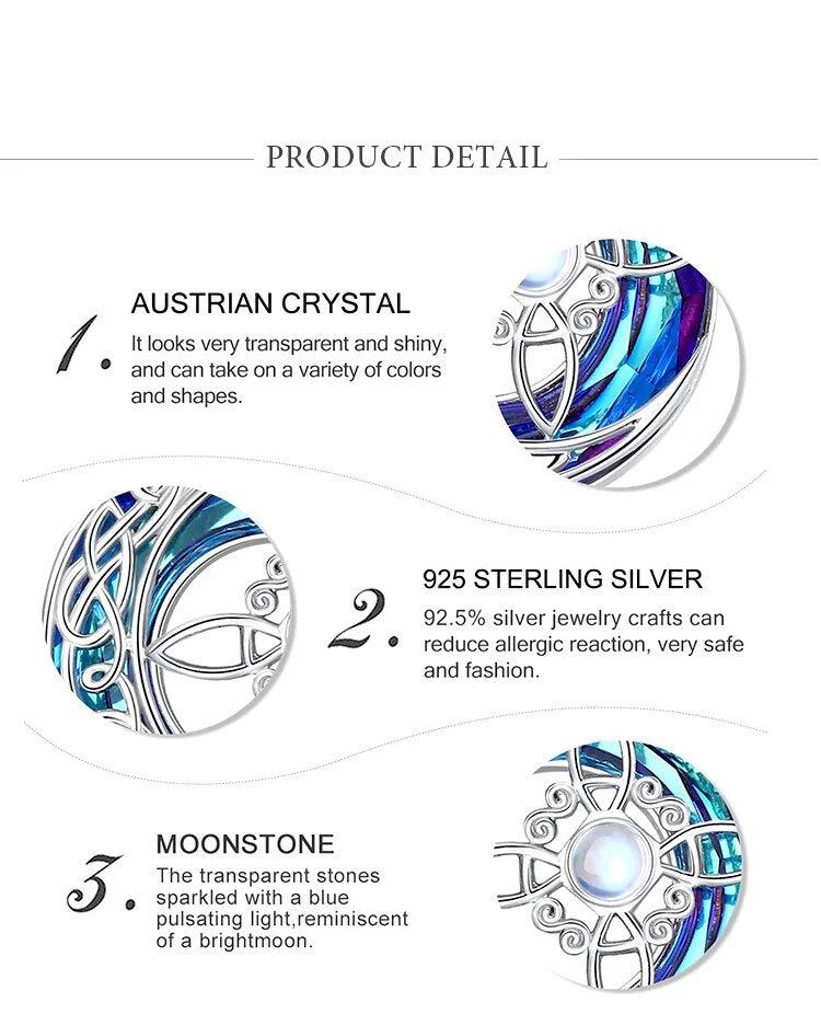 Crystal Moonstone Witch Knot Necklace Witchcraft Jewelry-MoonChildWorld