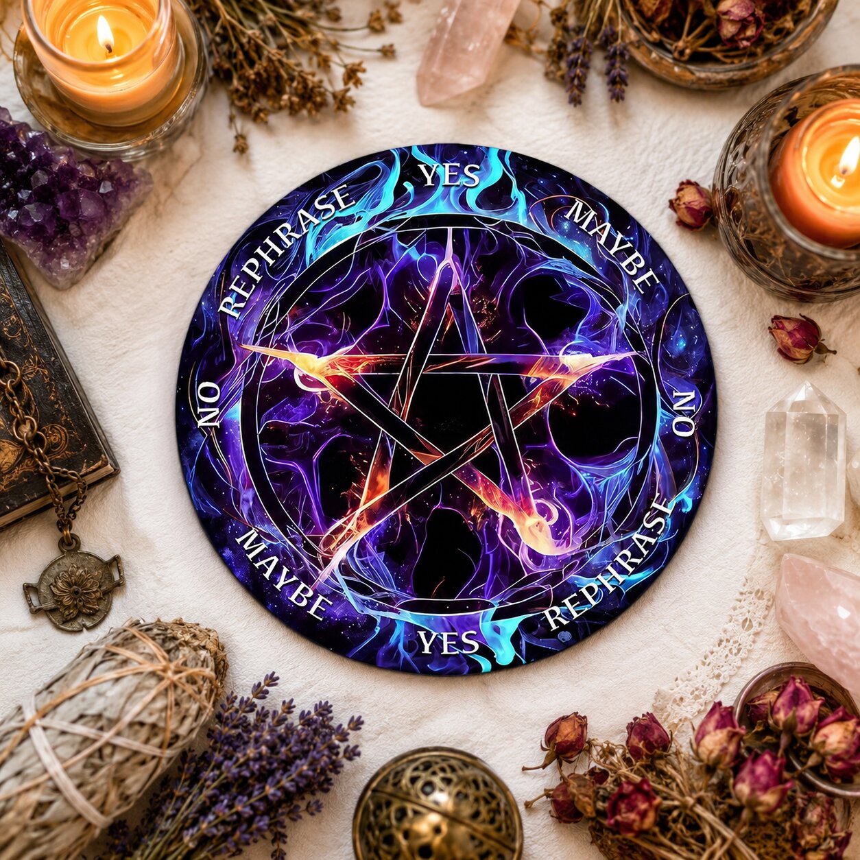 Crystal Star Astrology Pendulum Board for Scrying-MoonChildWorld