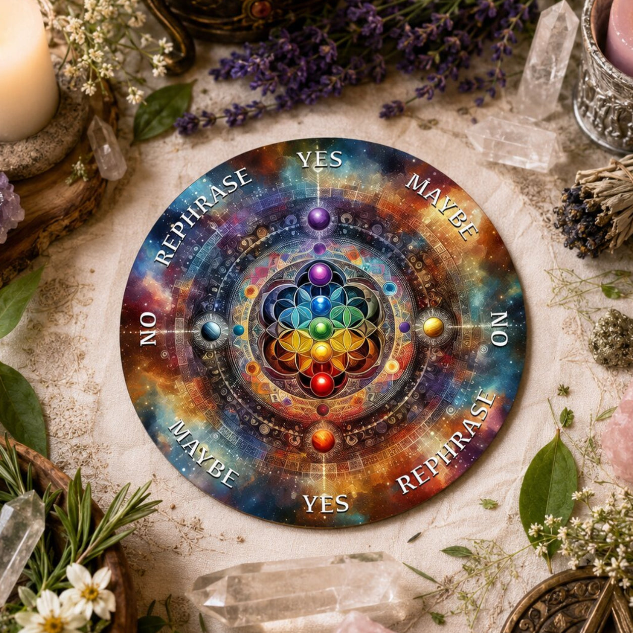 Crystal Star Astrology Pendulum Board for Scrying-MoonChildWorld