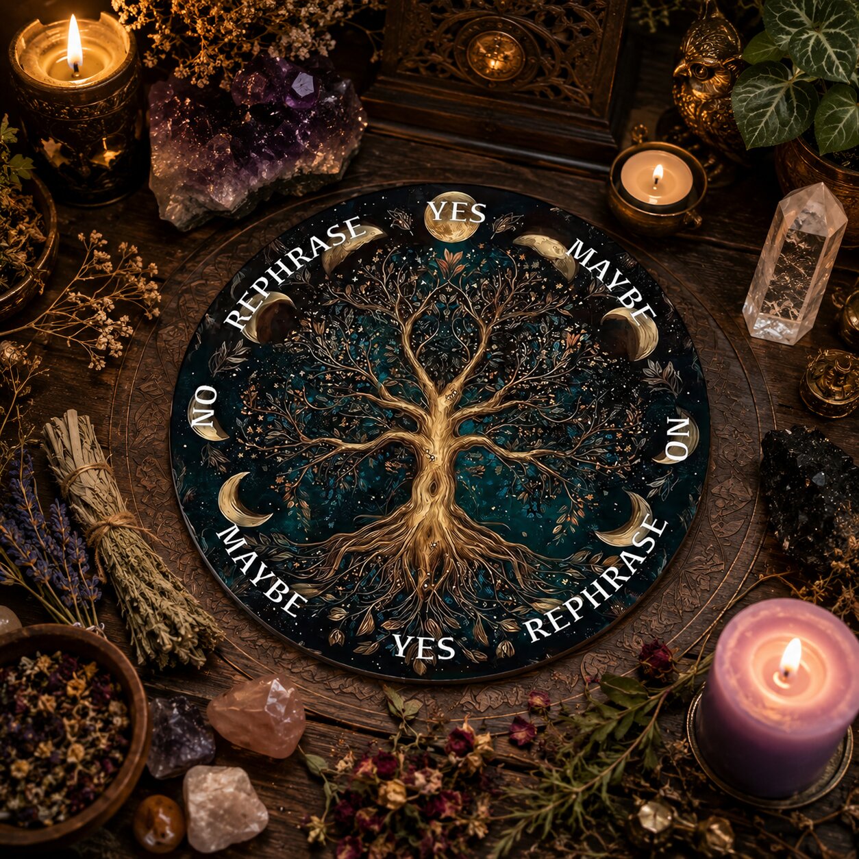 Crystal Star Astrology Pendulum Board for Scrying-MoonChildWorld