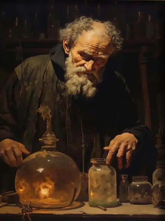 Dark Academia Art The Witch Wizard Poster Gothic Wall Art-MoonChildWorld