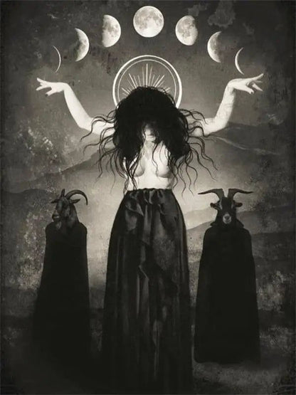 Dark Academia Poster Witch Art Prints Gothic Canvas-MoonChildWorld