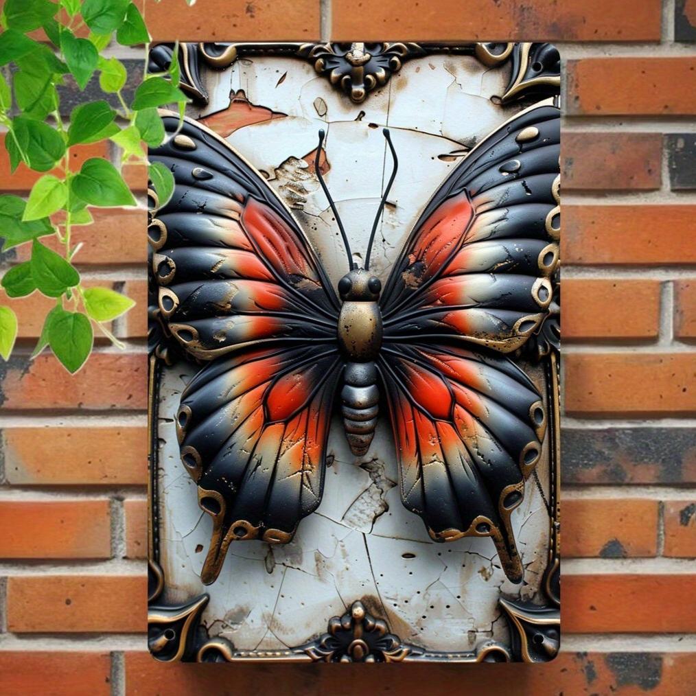 Dark Butterfly Wall Decoration Butterfly Metal Sign for Gothic Decor-MoonChildWorld