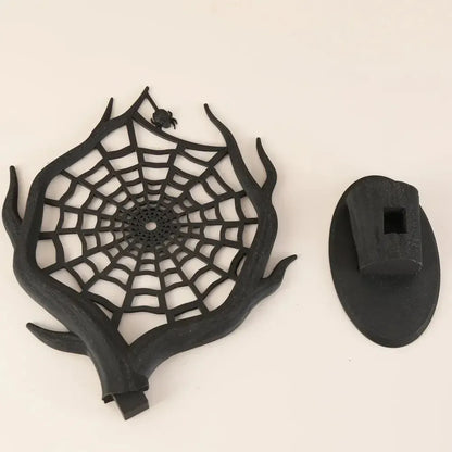 Dark Deadwood Spider Web Jewelry Display Stand - Witchy Gothic Home Decor-MoonChildWorld