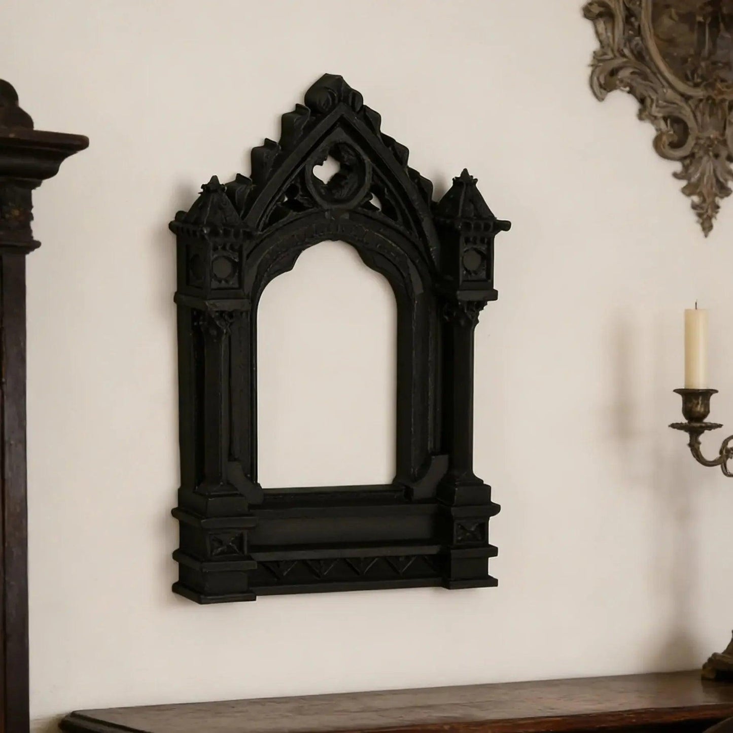 Dark Gothic Arch Shaped Wall Decorative Shelf For Home Wall Decoration & Witchy Halloween Decoration-MoonChildWorld