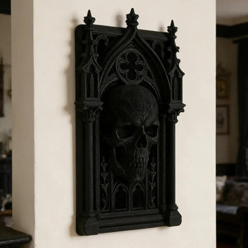 Dark Gothic Window Skull Wall Decorative - Witchy Halloween Wall Decoration-MoonChildWorld