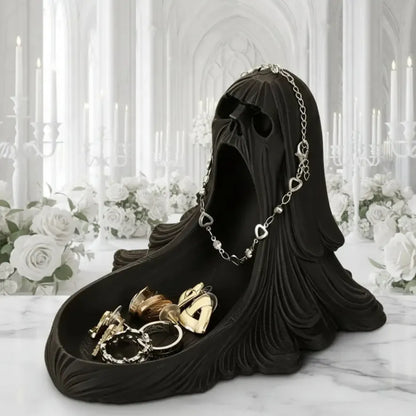 Dark Reaper Face Jewelry Tray - Gothic Jewelry Storage & Decor-MoonChildWorld
