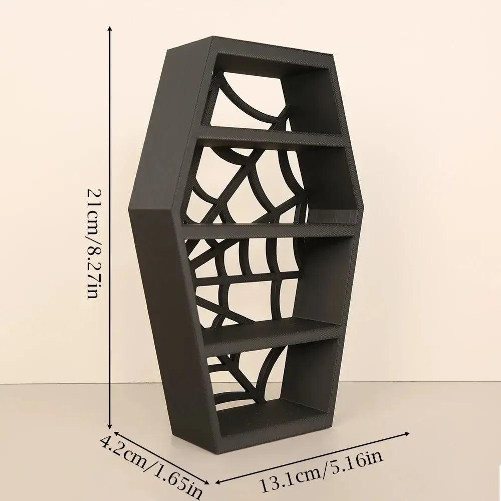 Dark Style Coffin Shaped Shelf Gothic Home Decoration for Crystal-MoonChildWorld