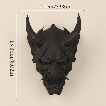 Dark Style Demon Mask Wall Hanging -Gothic Wall Art For Halloween Home Decoration-MoonChildWorld